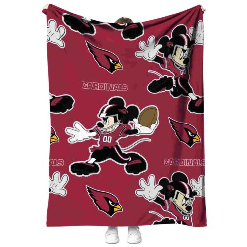 custom arizona cardinals mickey red blanket best selling