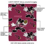 custom arizona cardinals mickey red blanket new arrival