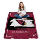 custom arizona cardinals paint strokes red white blanket high quality