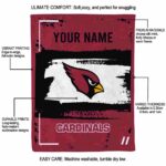 custom arizona cardinals paint strokes red white blanket new arrival