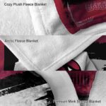 custom arizona cardinals paint strokes red white blanket premium grade