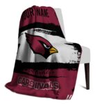 custom arizona cardinals paint strokes red white blanket top rated