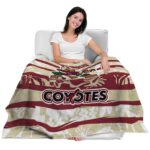 custom arizona coyotes floral stripes red white blanket best selling