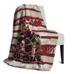 custom arizona coyotes floral stripes red white blanket best selling