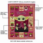 custom arizona diamondbacks baby yoda red blanket new arrival