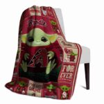 custom arizona diamondbacks baby yoda red blanket top rated