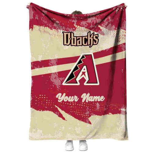custom arizona diamondbacks grunge streaks red blanket best selling