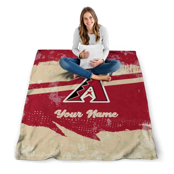 custom arizona diamondbacks grunge streaks red blanket high quality