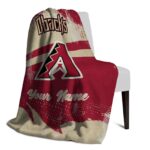 custom arizona diamondbacks grunge streaks red blanket top rated