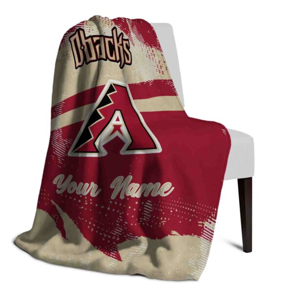 custom arizona diamondbacks grunge streaks red blanket top rated