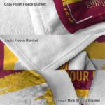 custom arizona state sun devils paint strokes maroon white blanket best selling