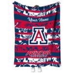 custom arizona wildcats floral stripes red white blanket best selling