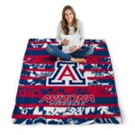 custom arizona wildcats floral stripes red white blanket best selling