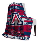 custom arizona wildcats floral stripes red white blanket best selling