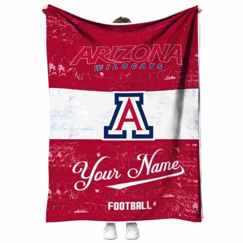 custom arizona wildcats grunge texture red white blanket best selling