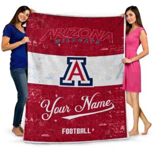 custom arizona wildcats grunge texture red white blanket fashion forward