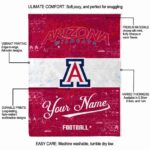 custom arizona wildcats grunge texture red white blanket new arrival