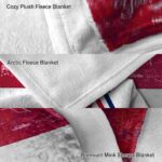 custom arizona wildcats grunge texture red white blanket premium grade