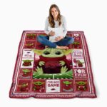 custom arkansas razorbacks baby yoda red blanket high quality