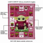 custom arkansas razorbacks baby yoda red blanket new arrival
