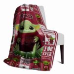custom arkansas razorbacks baby yoda red blanket top rated