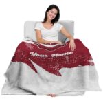 custom arkansas razorbacks grunge streaks red blanket latest model