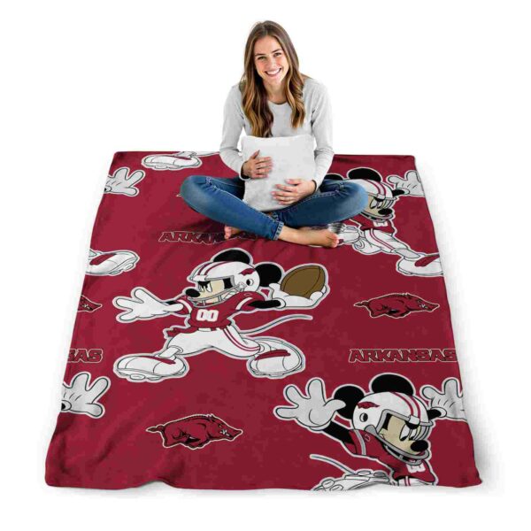 custom arkansas razorbacks mickey red blanket high quality