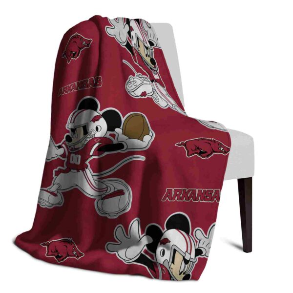 custom arkansas razorbacks mickey red blanket top rated