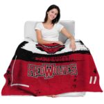 custom arkansas state red wolves paint strokes scarlet white blanket best selling