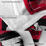 custom arkansas state red wolves paint strokes scarlet white blanket best selling