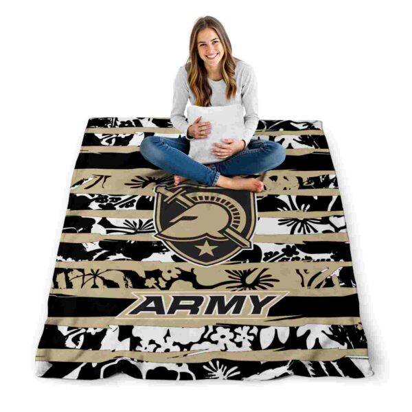 custom army black knights floral stripes gold white blanket high quality