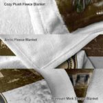 custom army black knights grunge texture gold white blanket best selling