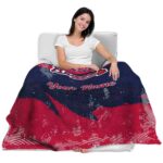 custom atlanta braves grunge streaks navy blanket latest model