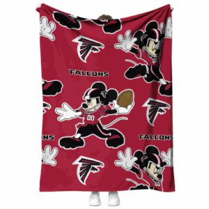 custom atlanta falcons mickey red blanket best selling