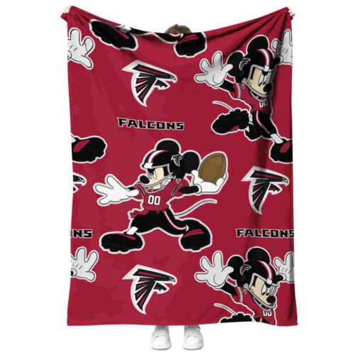 custom atlanta falcons mickey red blanket best selling