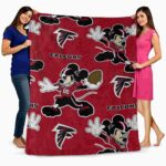 custom atlanta falcons mickey red blanket best selling