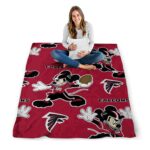 custom atlanta falcons mickey red blanket best selling
