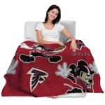 custom atlanta falcons mickey red blanket best selling