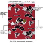custom atlanta falcons mickey red blanket best selling