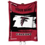 custom atlanta falcons paint strokes red white blanket best selling