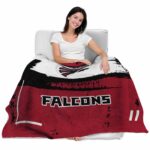 custom atlanta falcons paint strokes red white blanket best selling