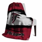 custom atlanta falcons paint strokes red white blanket best selling