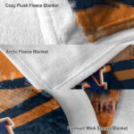 custom auburn tigers grunge streaks navy blue blanket best selling