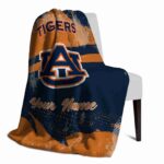 custom auburn tigers grunge streaks navy blue blanket best selling