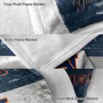 custom auburn tigers grunge texture navy blue white blanket best selling