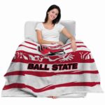 custom ball state cardinals floral stripes red white blanket latest model