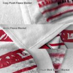 custom ball state cardinals floral stripes red white blanket premium grade
