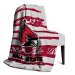 custom ball state cardinals floral stripes red white blanket top rated