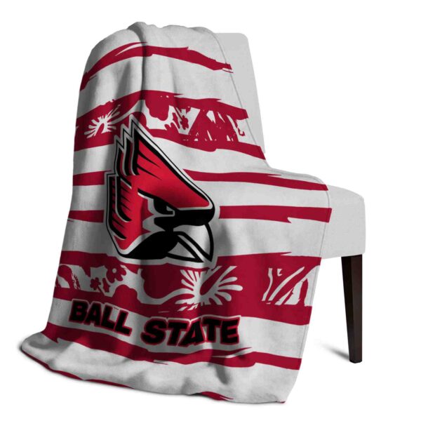 custom ball state cardinals floral stripes red white blanket top rated