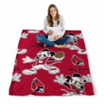 custom ball state cardinals mickey red blanket high quality